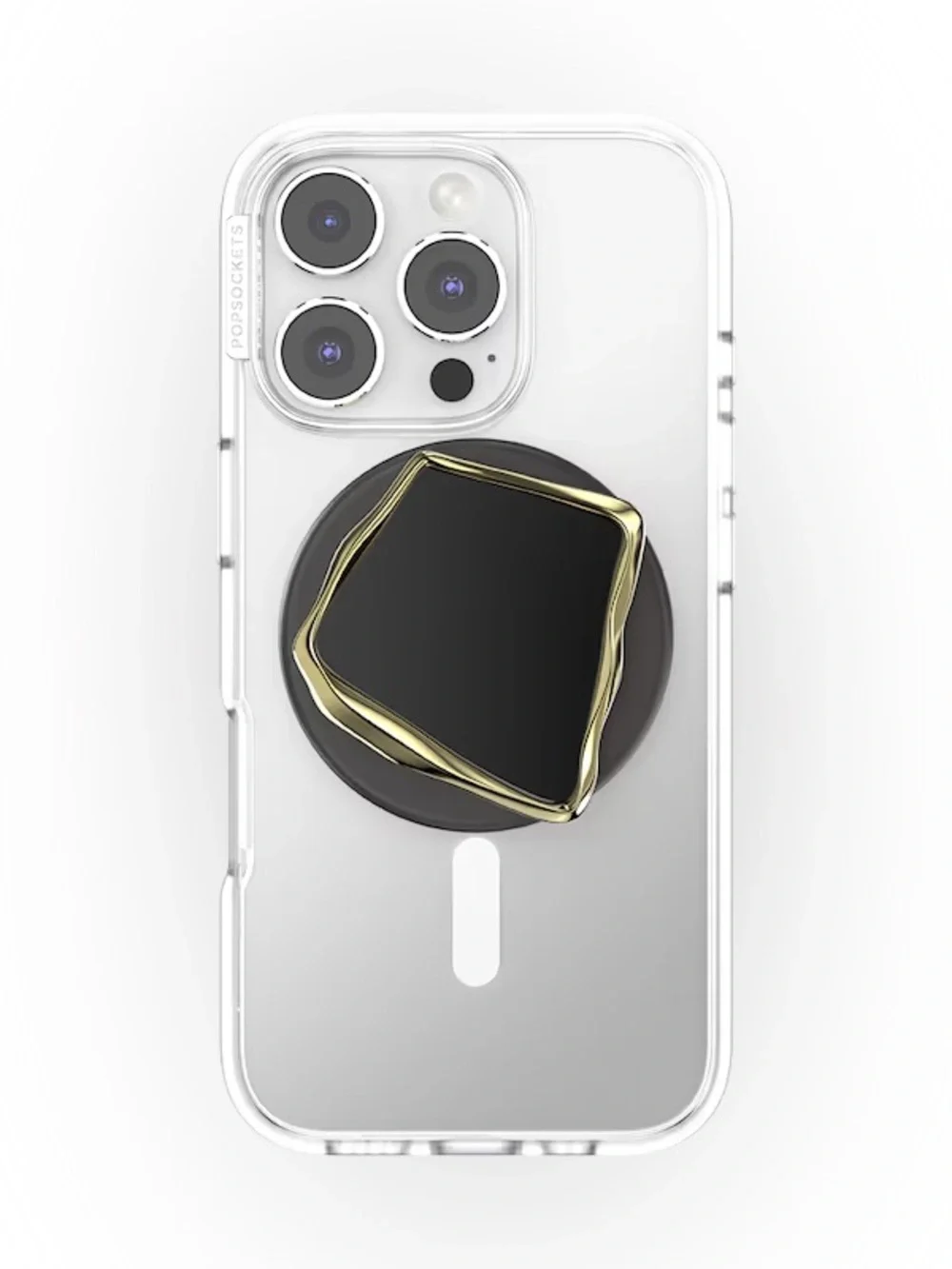 PopSockets PopTop Enamel Obsidian Cut MagSafe PopGrip Phone Grip Black Gold NEW